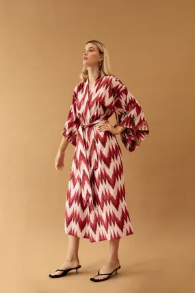 Anisa Ikat Kimono Pink