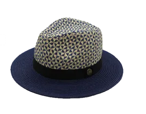 Blue with Beige Summer hat