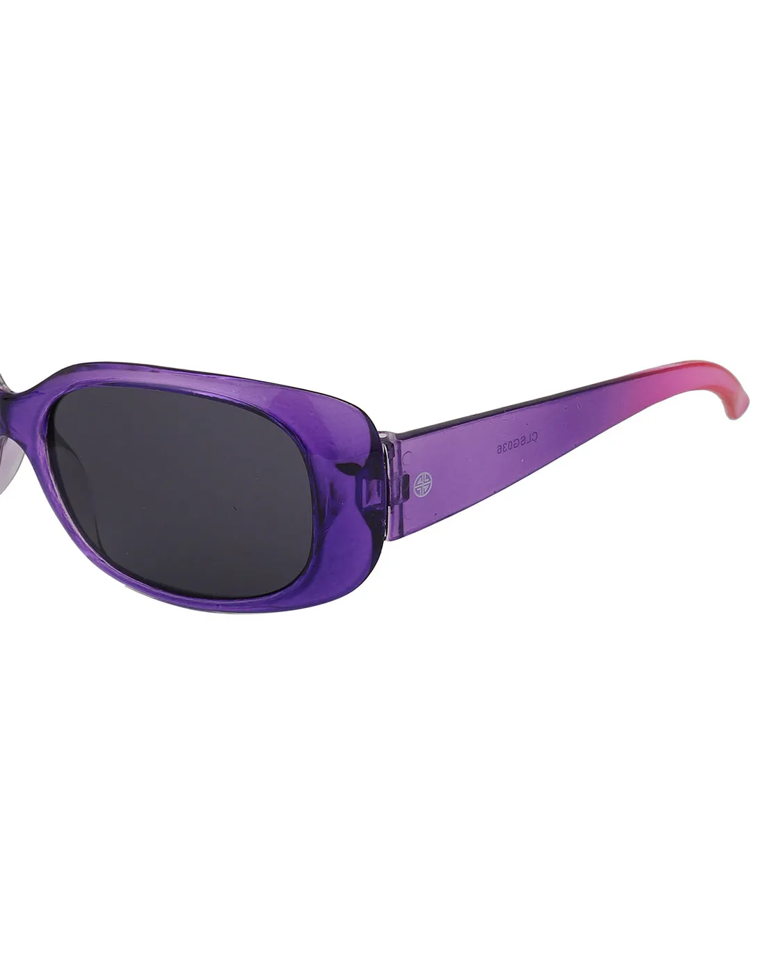 Carlton London Black Lens & Purple Oversized Sunglasses For Girl