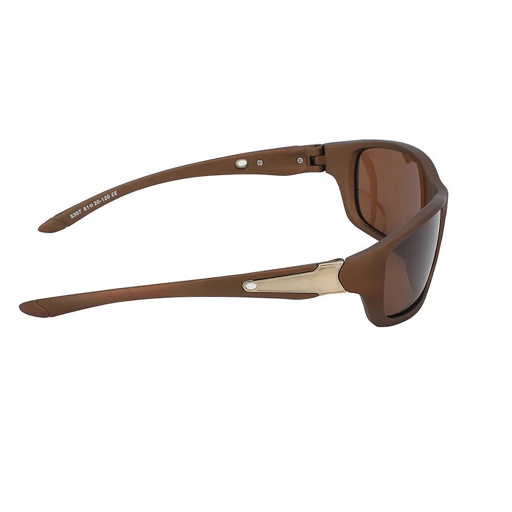 Carlton London Premium Brown Toned Polarised And Uv Protected Lens Sports Sunglasses For Men