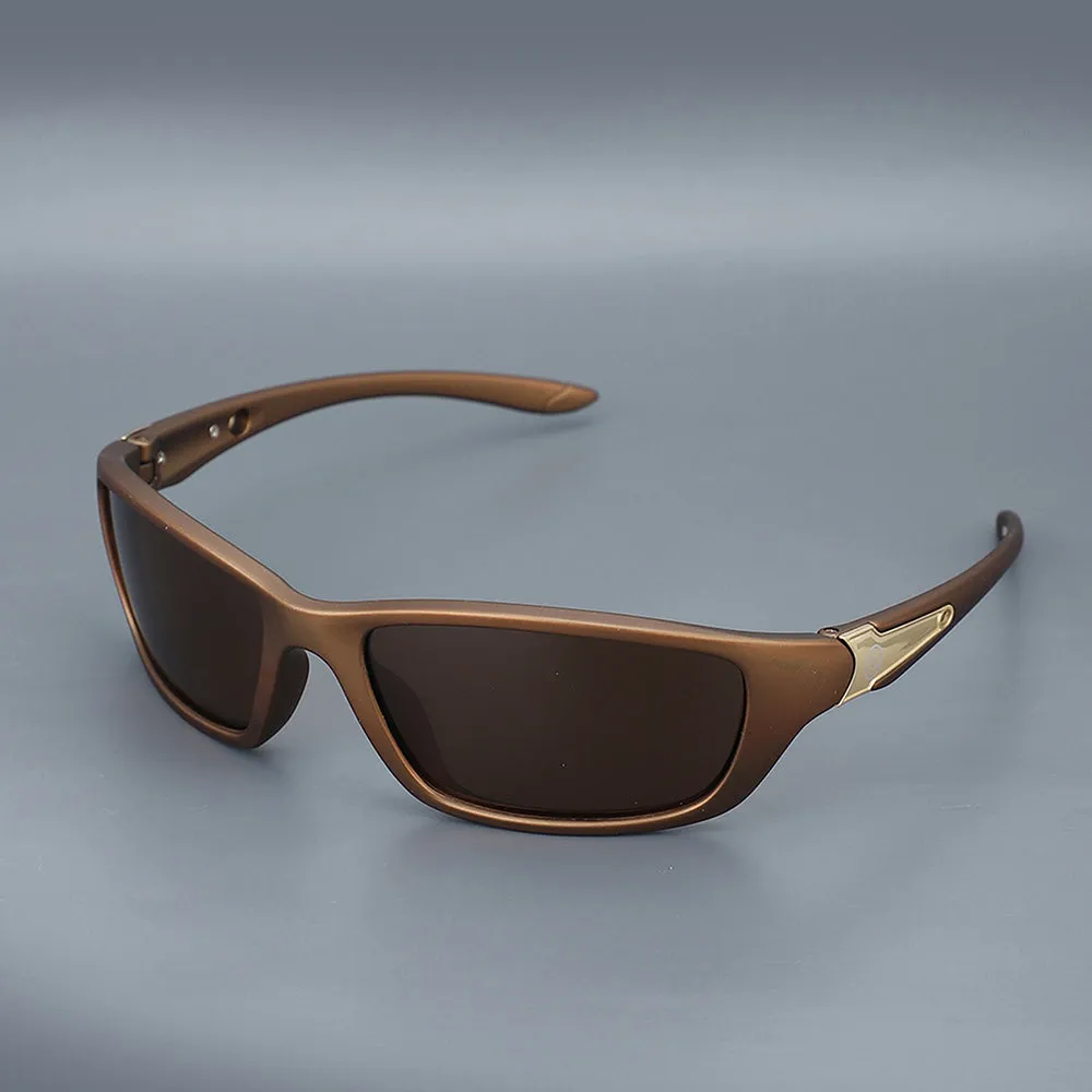 Carlton London Premium Brown Toned Polarised And Uv Protected Lens Sports Sunglasses For Men