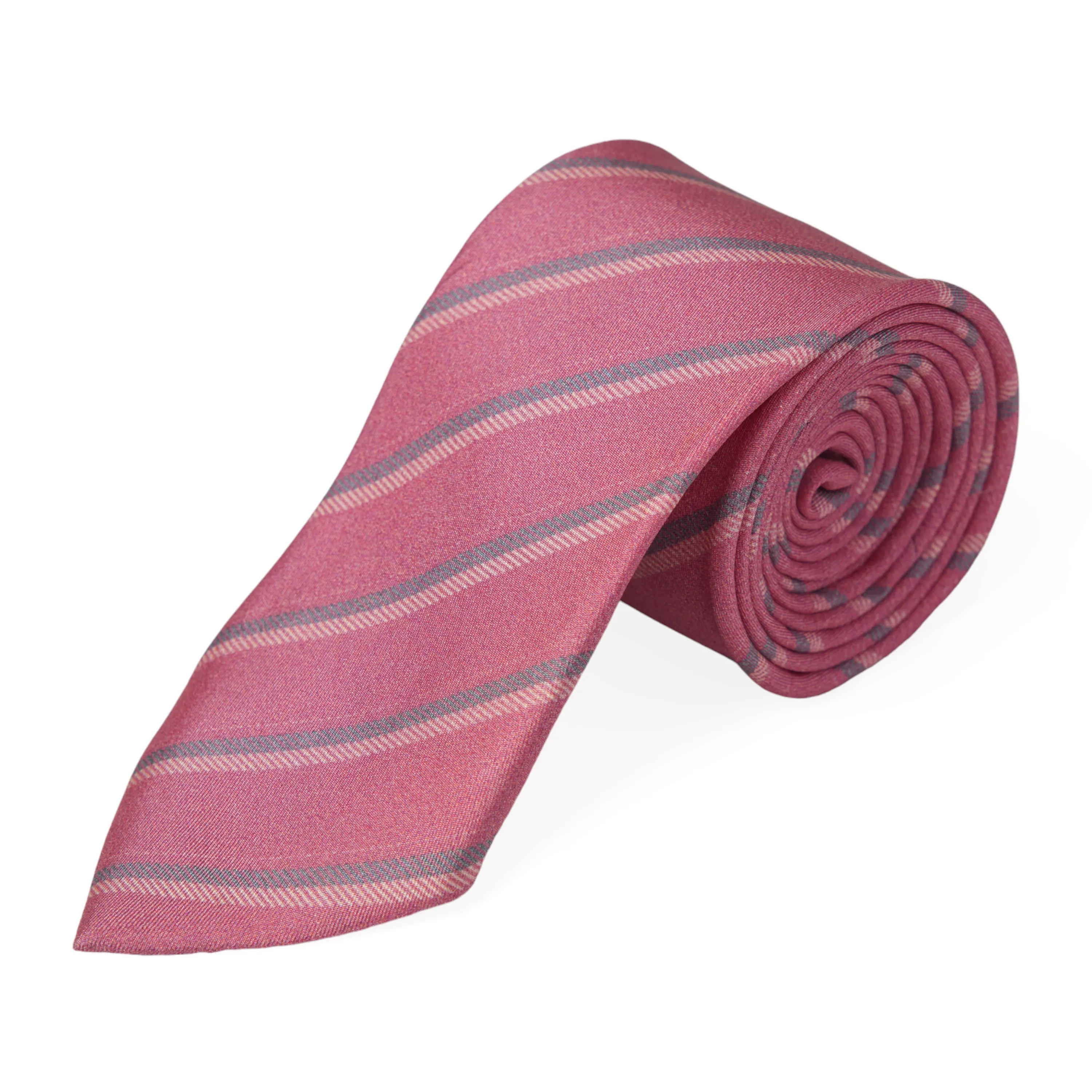 Chokore Checkered Past (Pink) - Pocket Square & Pink Striped Silk Necktie - Plaids Range