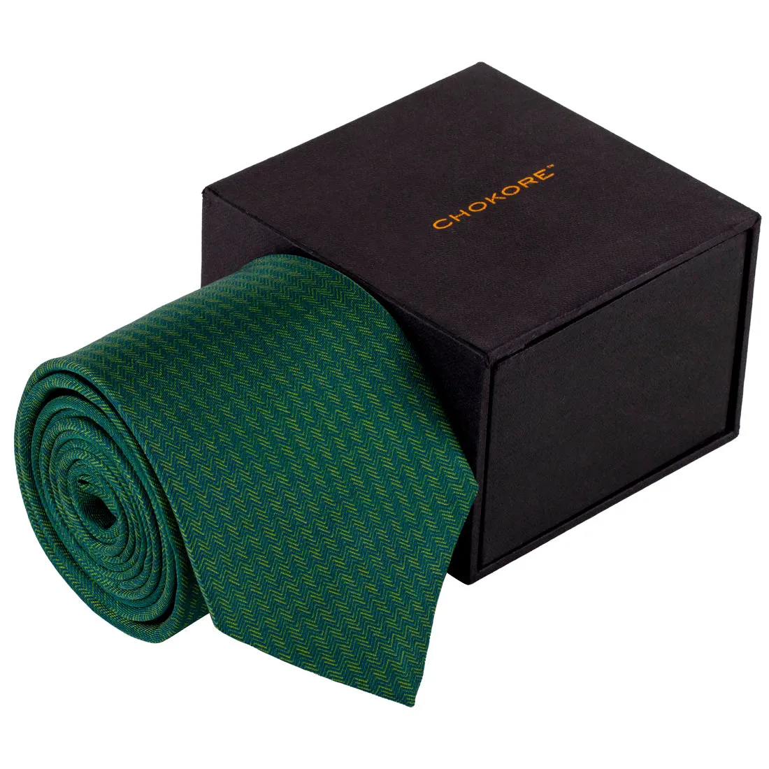 Chokore Green Silk Tie - Indian at Heart range