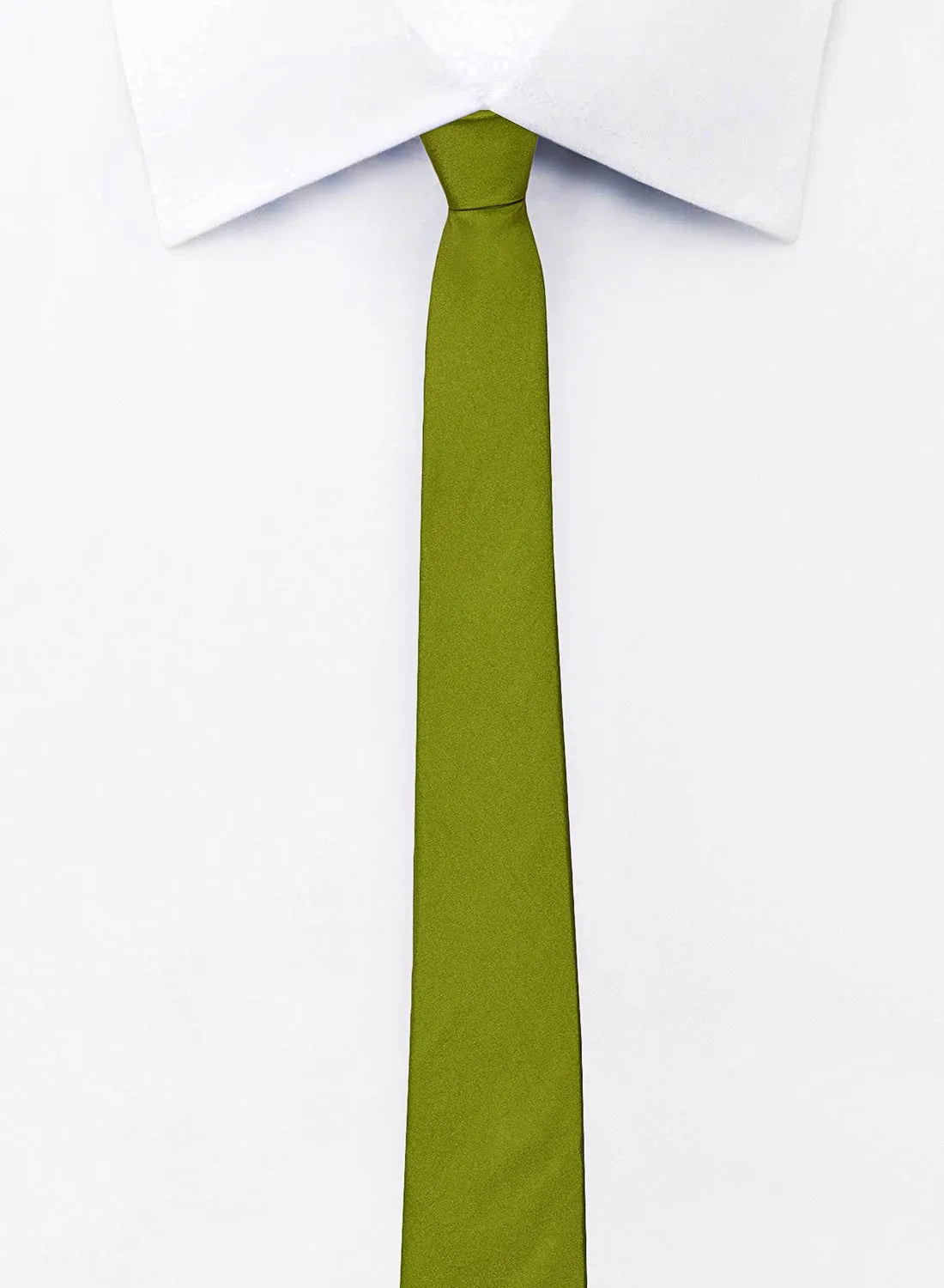 Chokore Mehandi Green color silk tie for men