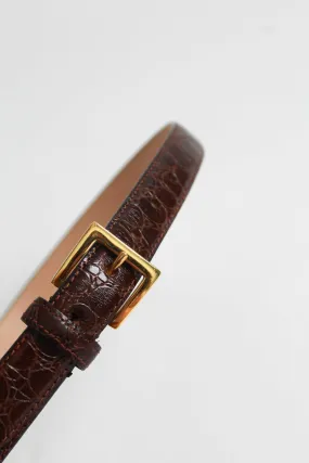 embossed leather belt