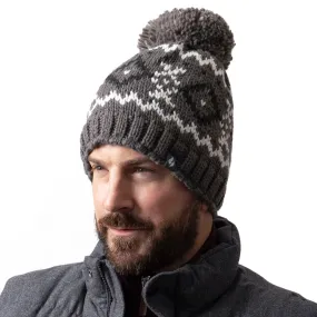 Mens Helsinki Bobble Hat - Light Grey