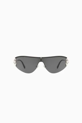 Miu Miu Shield Sunglasses - Silver