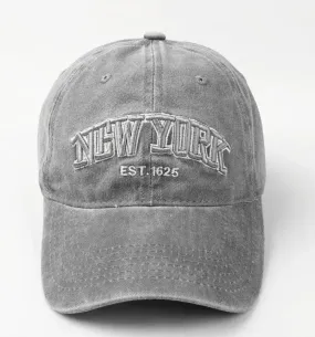 New York Cap Washed Grey