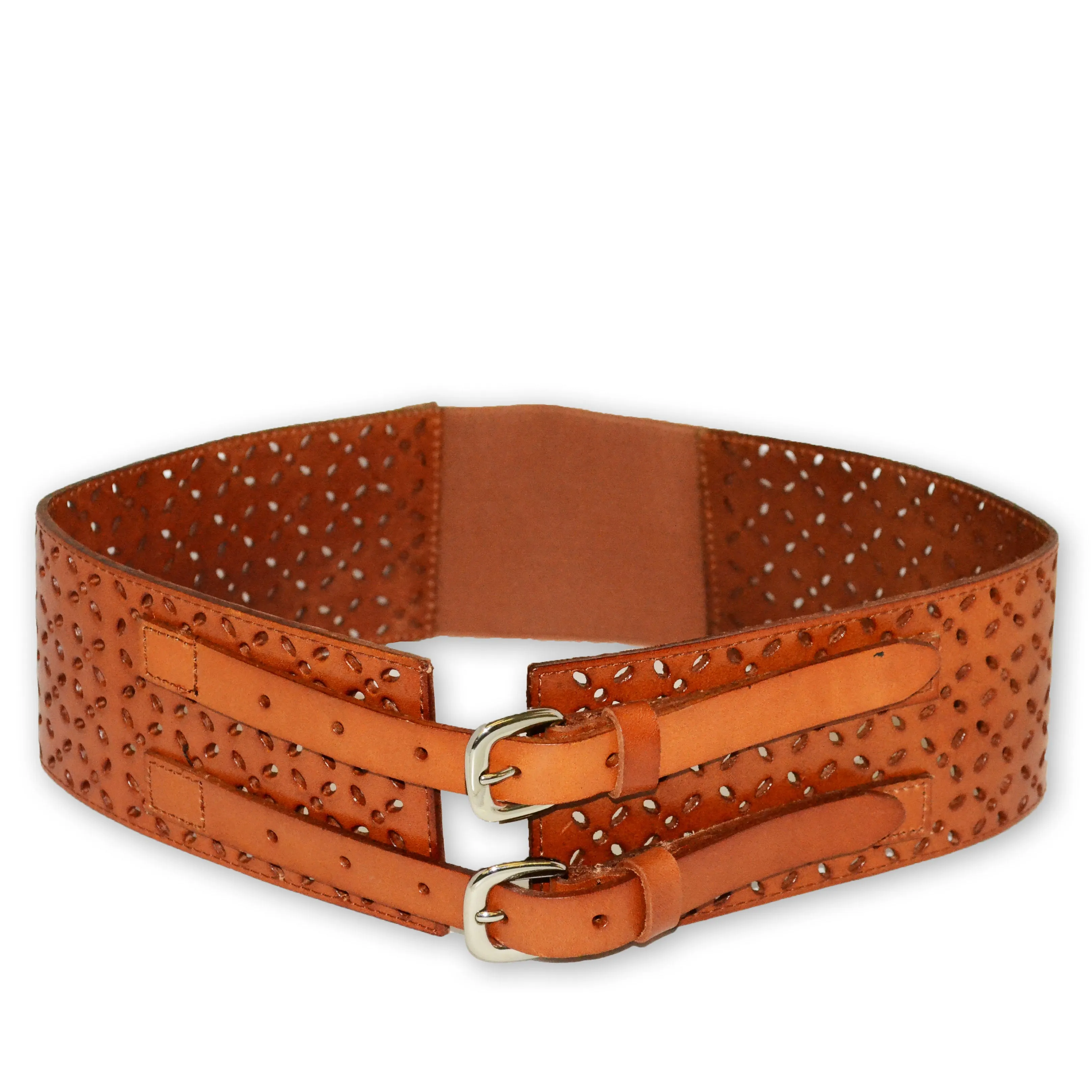 PICTON - Addison Road Double Buckle Tan Waist Belt