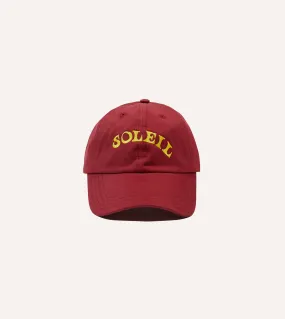 Red Soleil Cotton Twill Baseball Cap