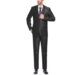 Renoir 207-1 Men's Sharkskin Italian Styled Two Piece Modern Fit Suit